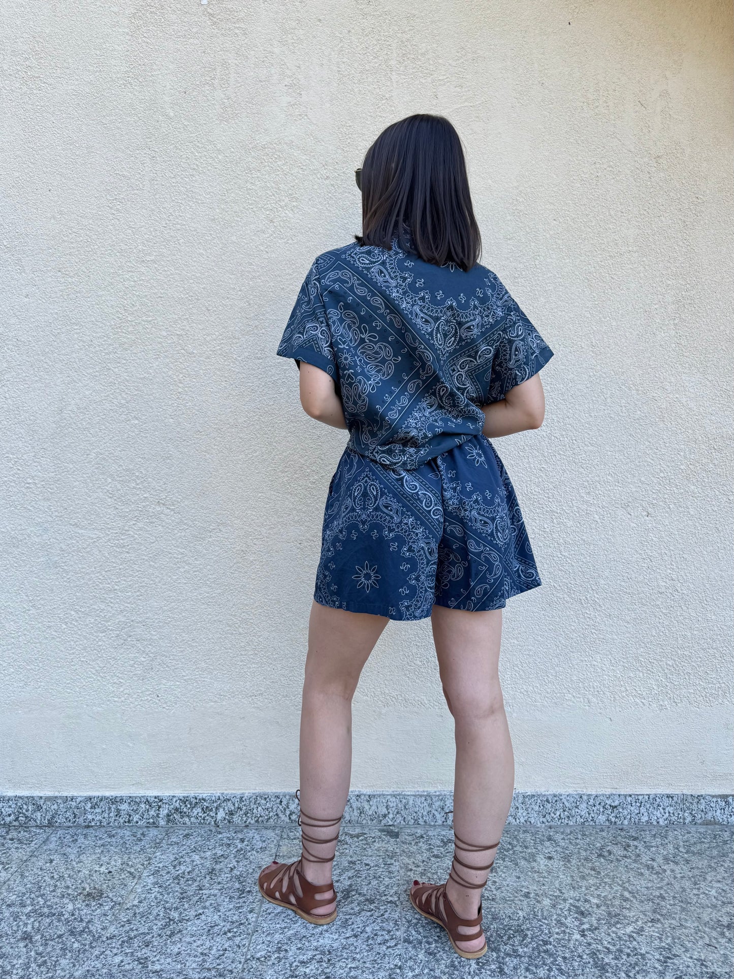 Camicia Bandana Blu