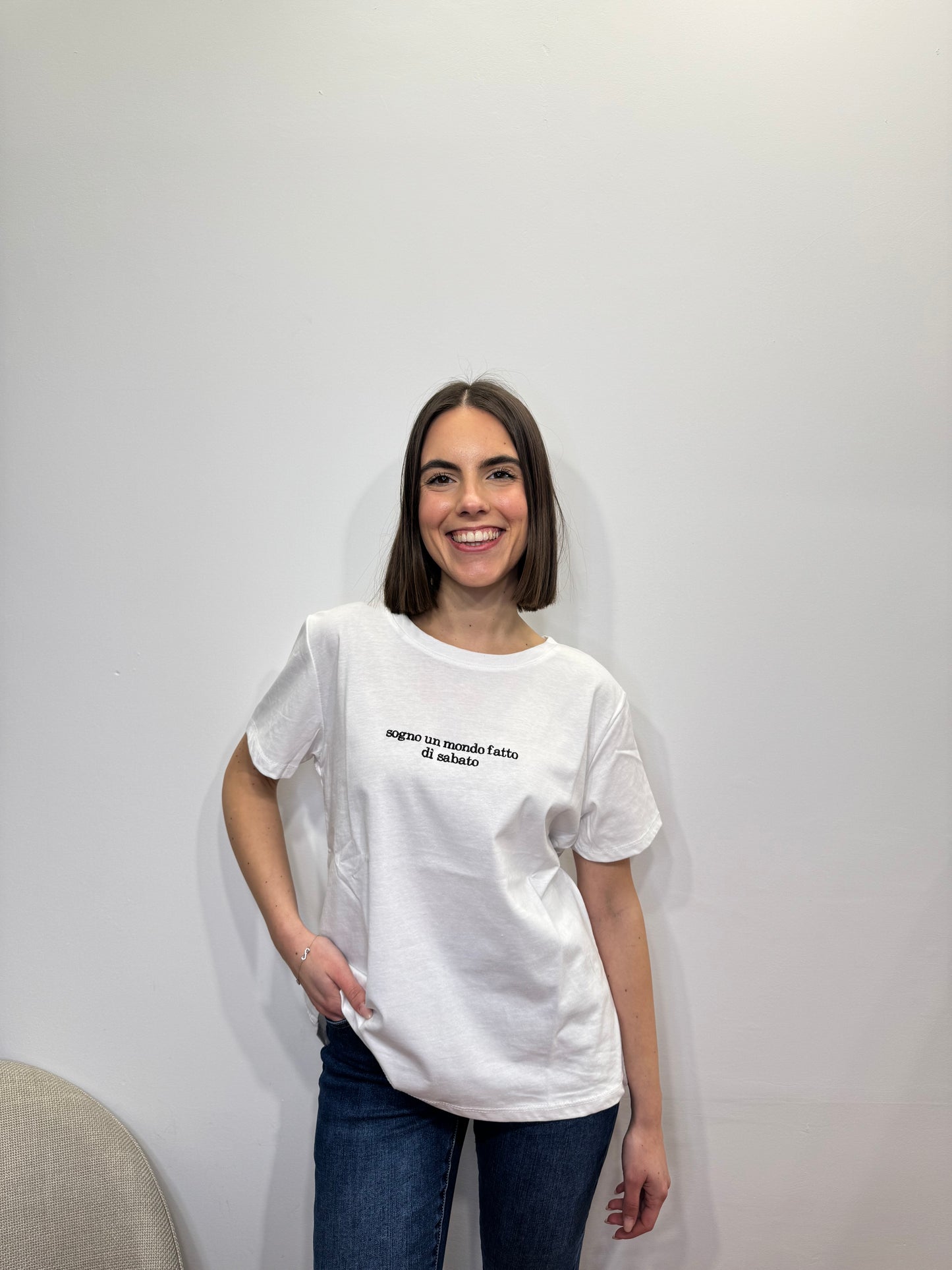 T-shirt "Sogno un mondo fatto di sabato"