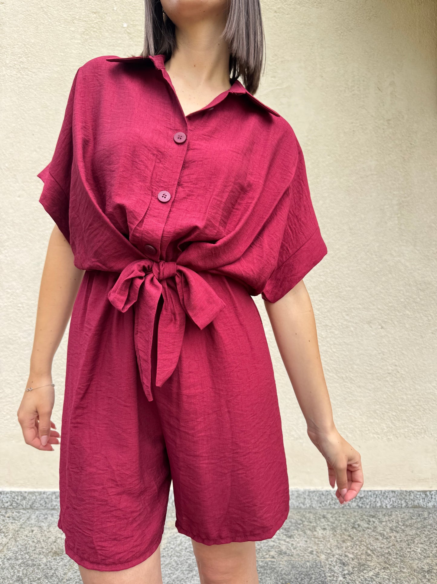 Tuta intera "Amalia" Bordeaux