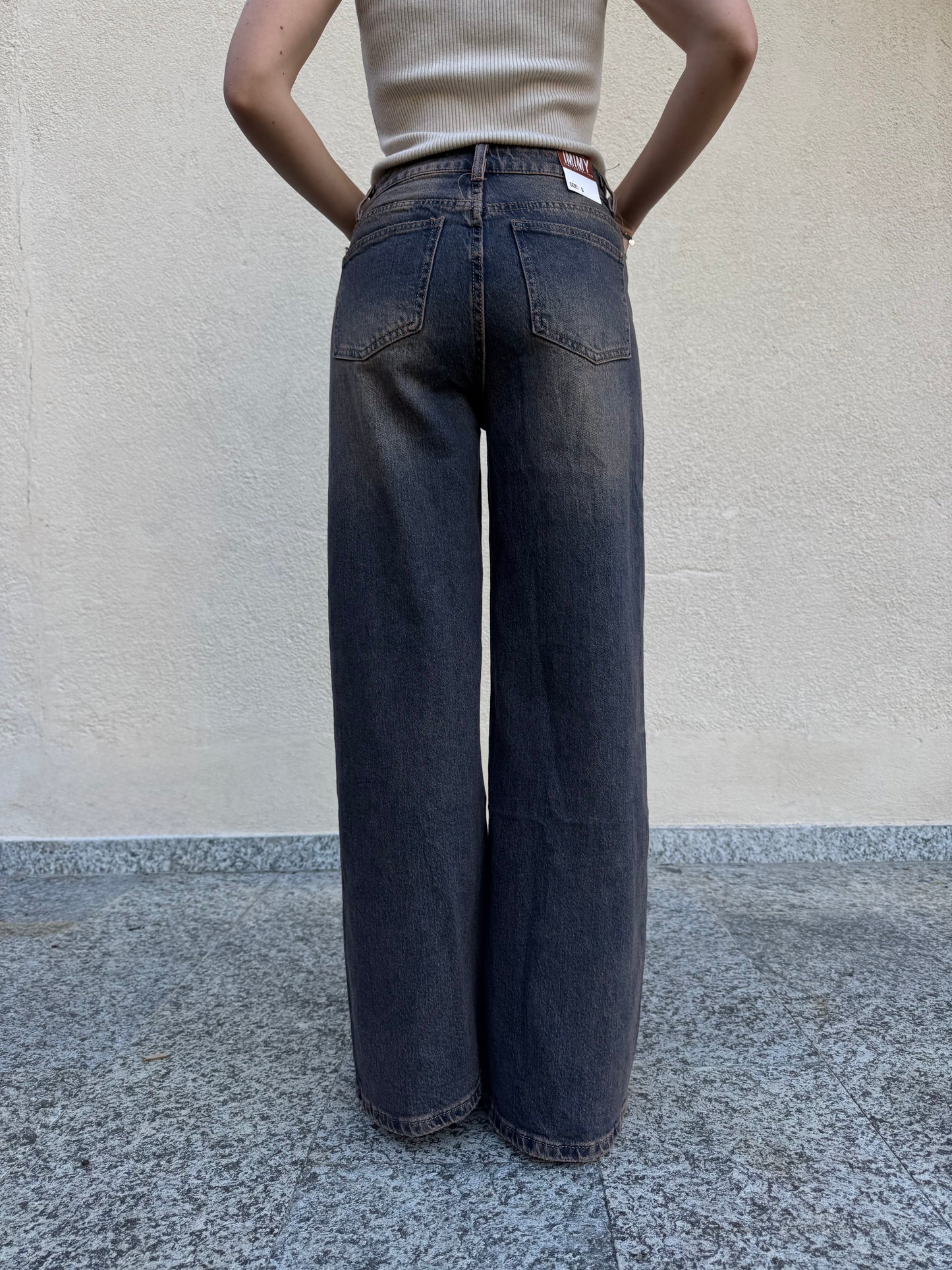 Jeans Wideleg Sabbiato Mon Amour