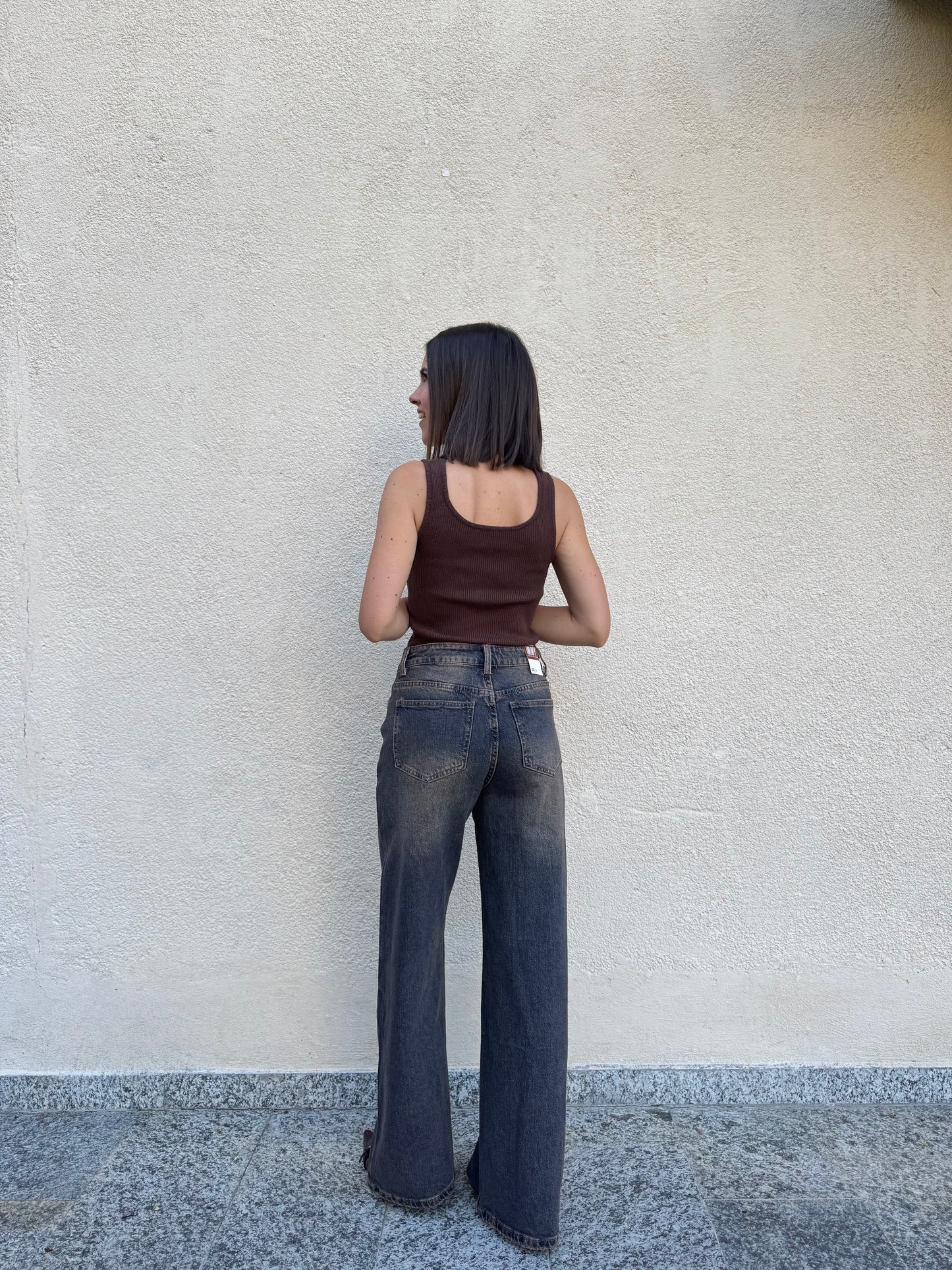 Jeans Wideleg Sabbiato Mon Amour