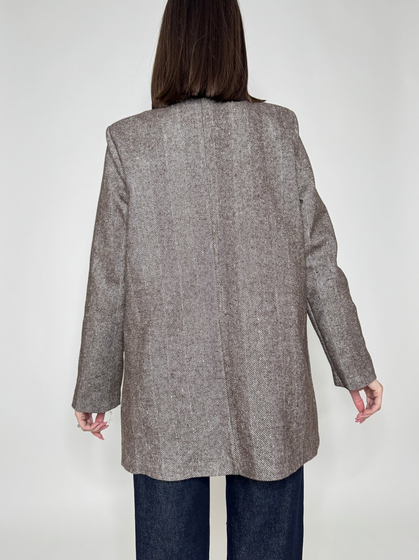 Giacca cappotto con patch Moro