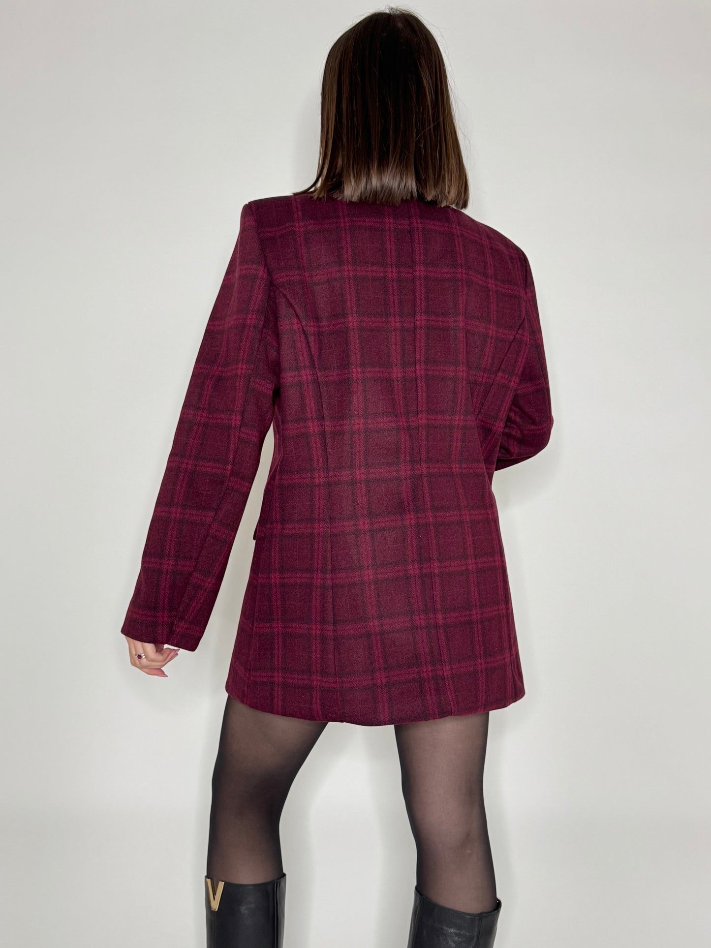 Giacca scozzese Borgogna