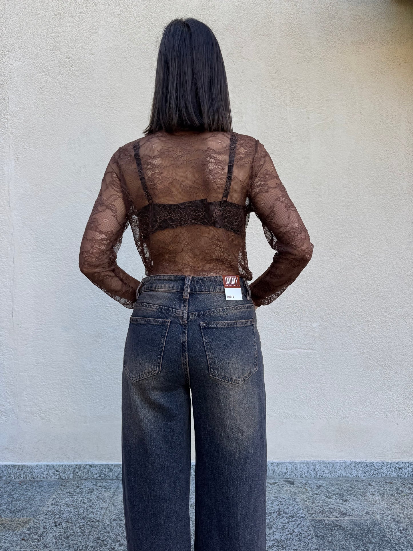 Maglia pizzo Moca mousse