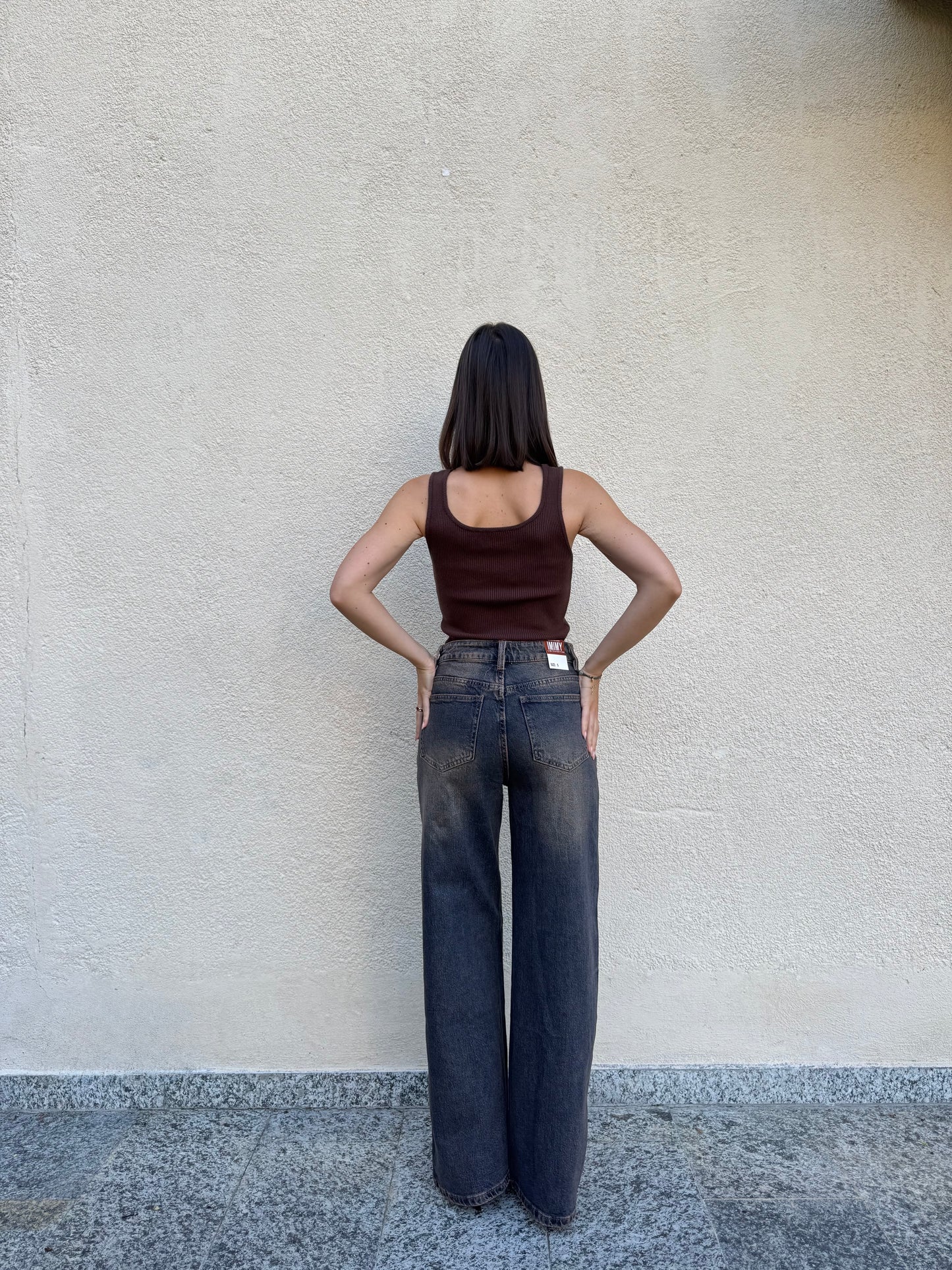 Jeans Wideleg Sabbiato Mon Amour