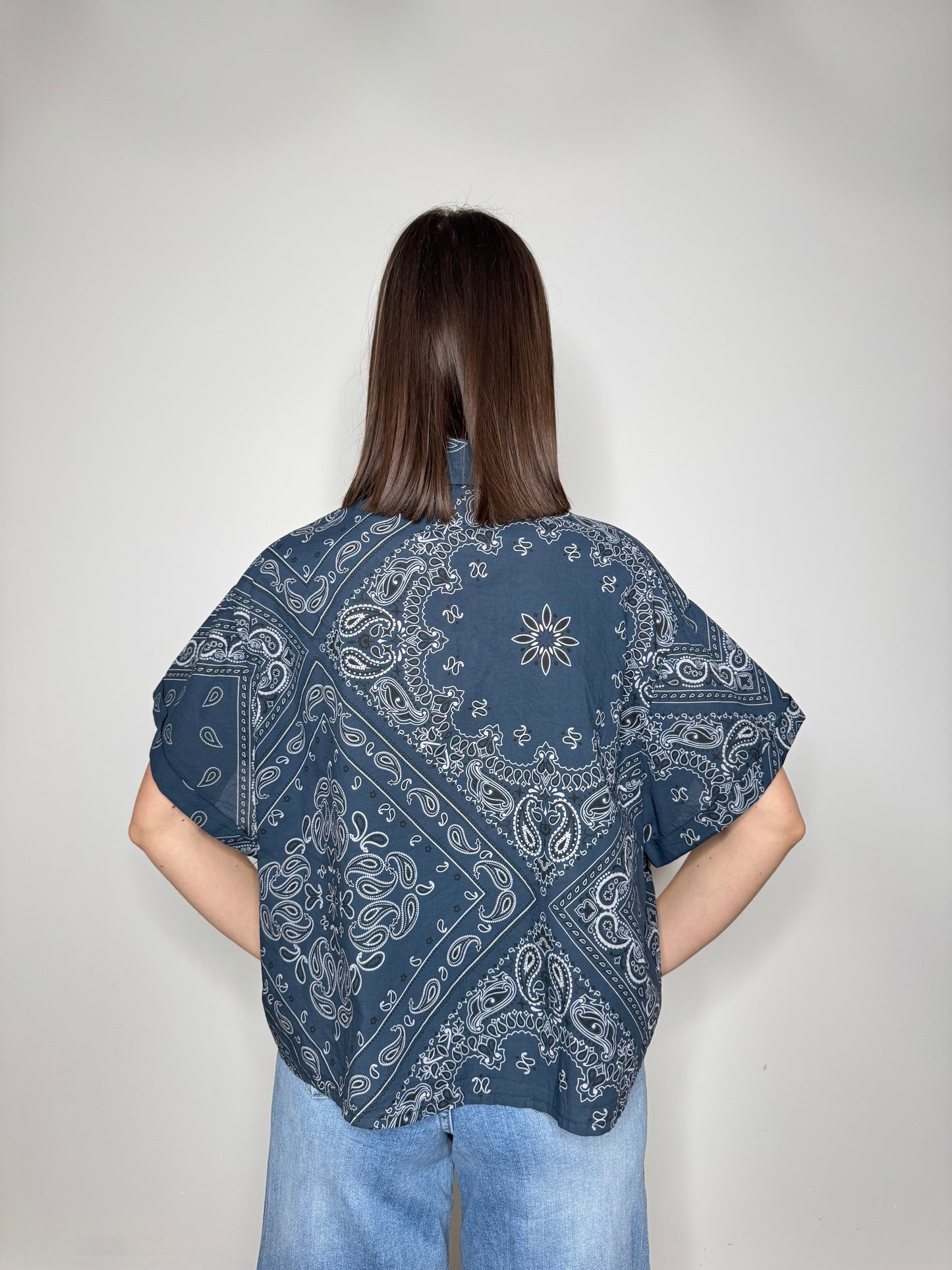 Camicia Bandana Blu