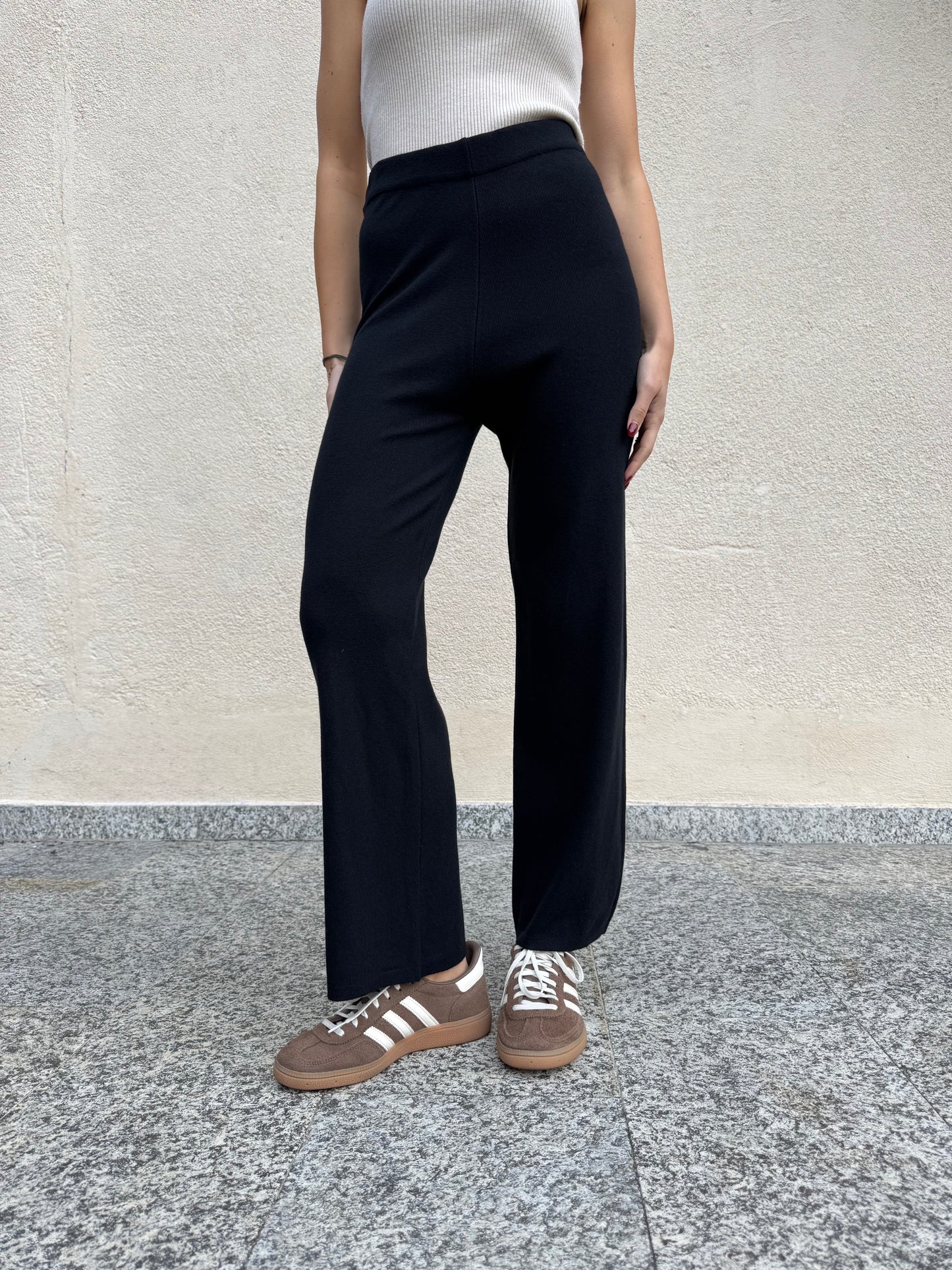 Completo in maglia mezzo collo Nero