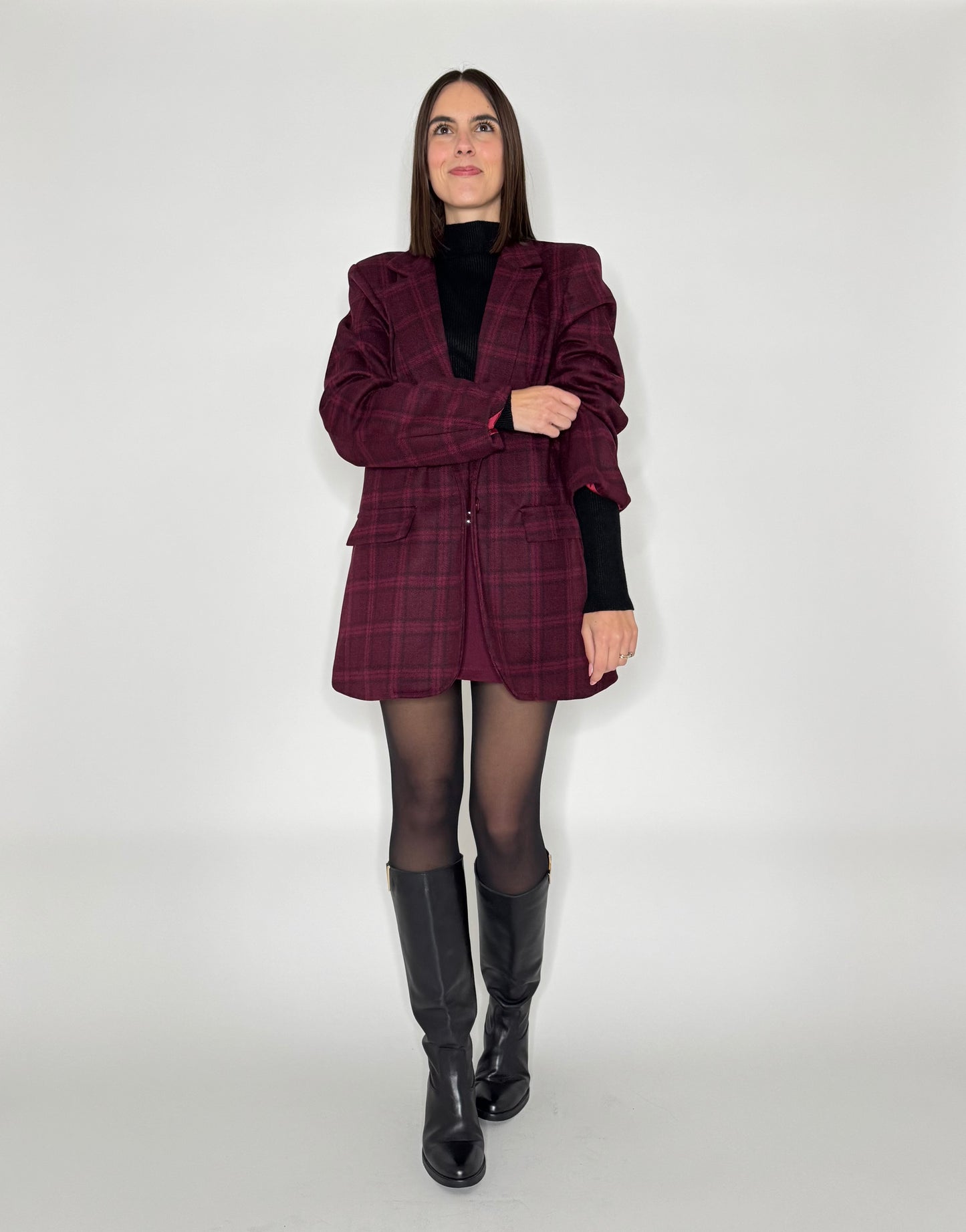 Giacca scozzese Borgogna