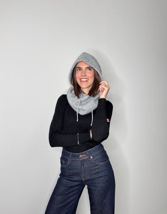 Balaclava in calda viscosa grigio