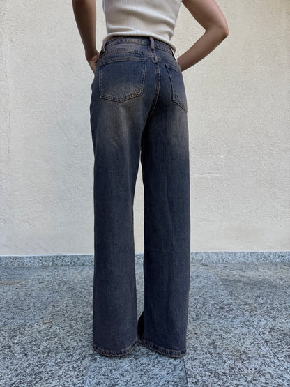 Jeans Wideleg Sabbiato Mon Amour