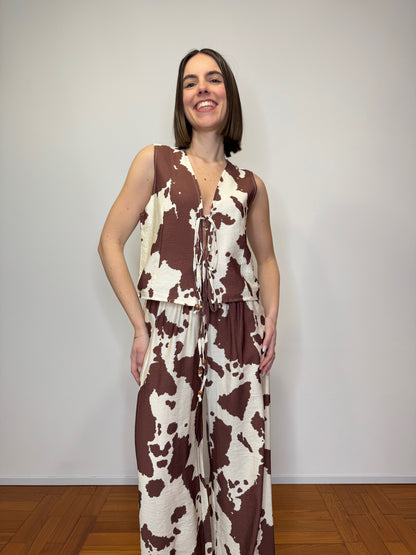 Pantalone cow print