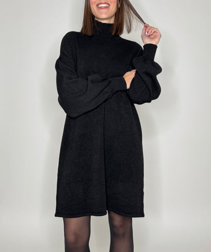 Abito calda viscosa collo alto