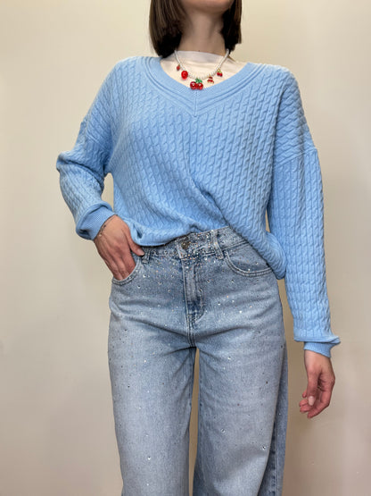 Pull "Primavera" Celeste