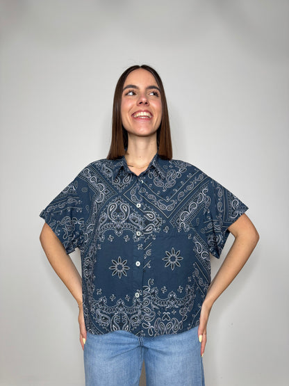 Camicia Bandana Blu