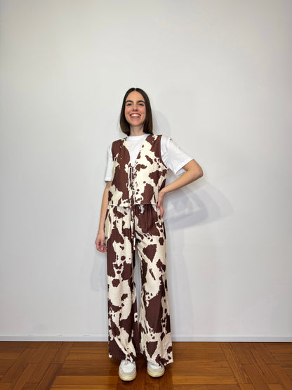 Pantalone cow print