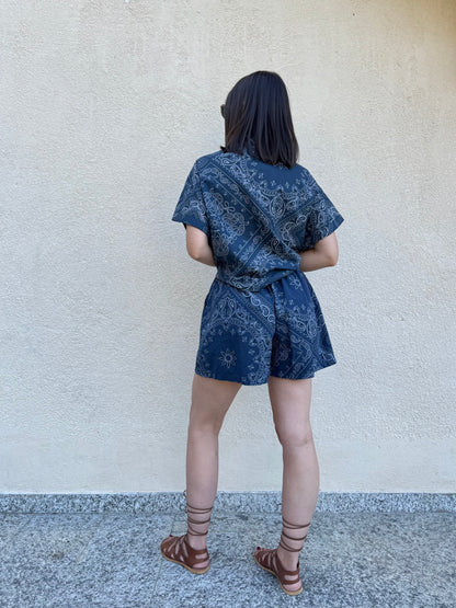 Camicia Bandana Blu