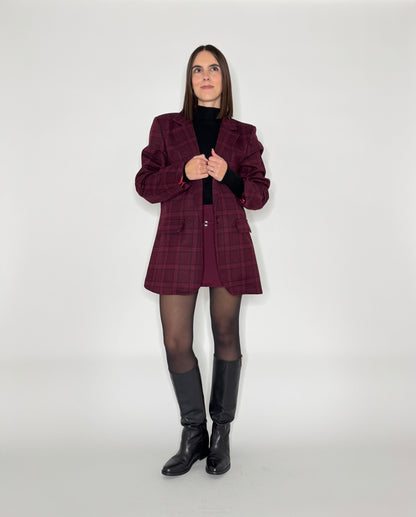 Giacca scozzese Borgogna