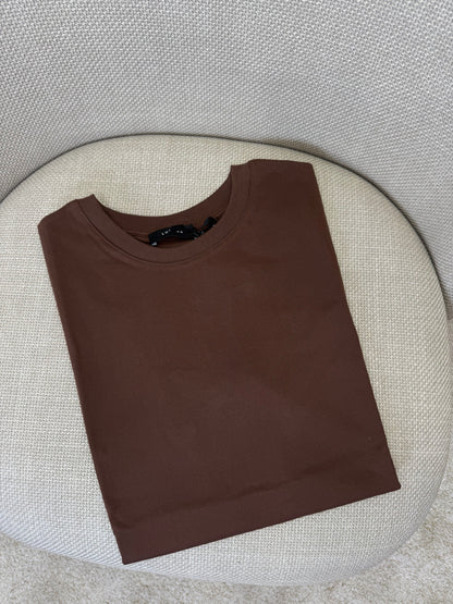 T-shirt Basic Cotton Cioccolato