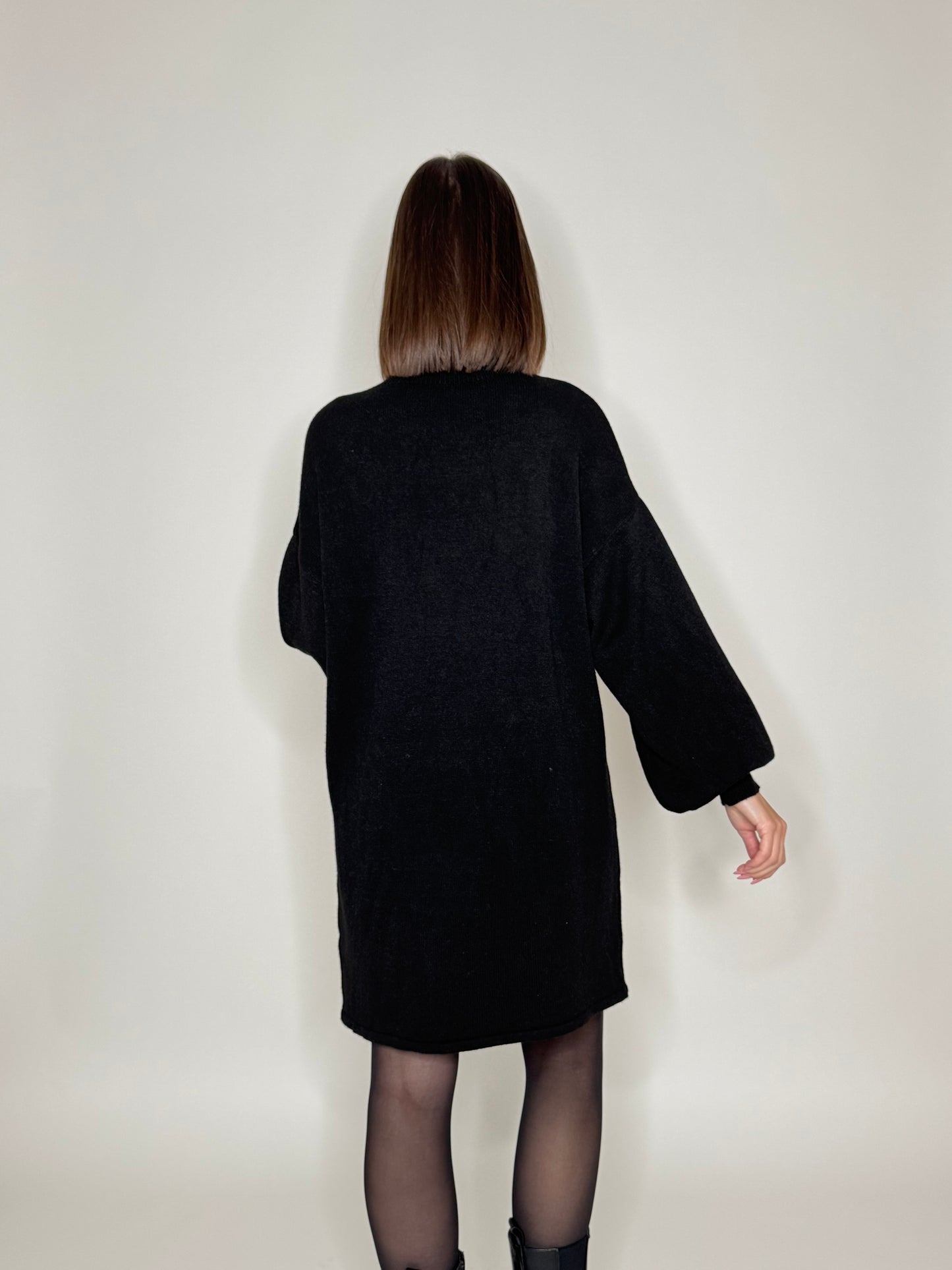 Abito calda viscosa collo alto