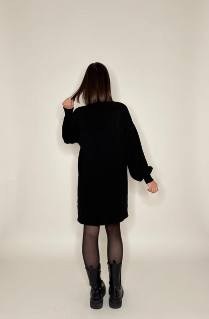 Abito calda viscosa collo alto