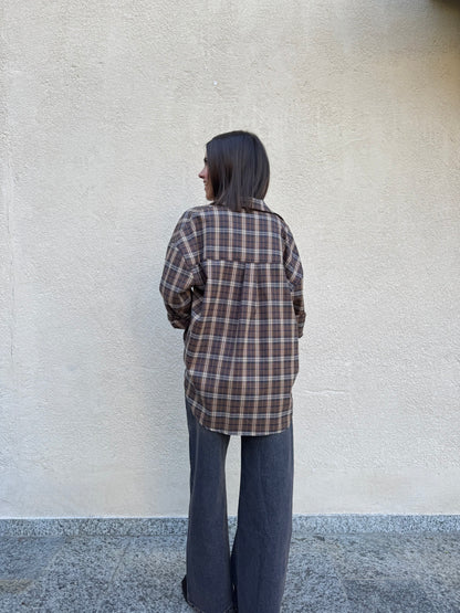 Camicia oversize stampa check a quadri
