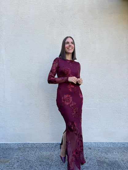 Abito tulle Romantica Bordeaux