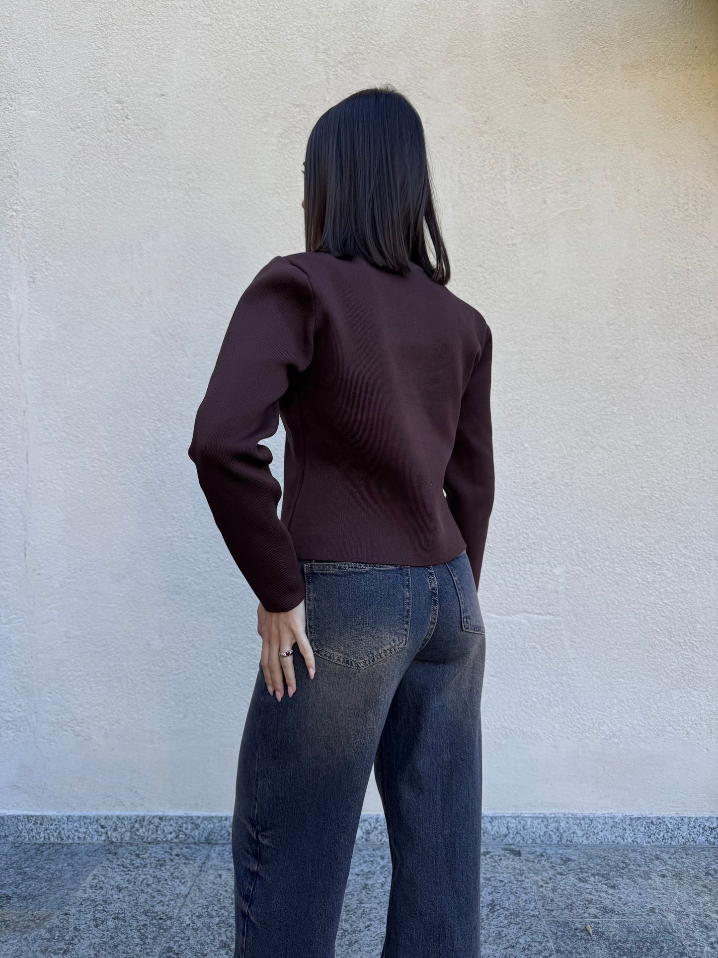 Cardigan gioiello cioccolato