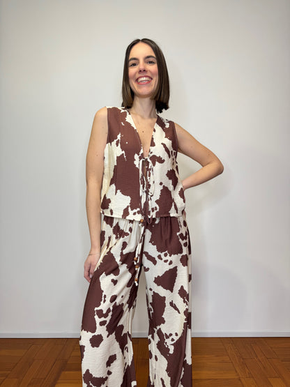 Gilet cow print