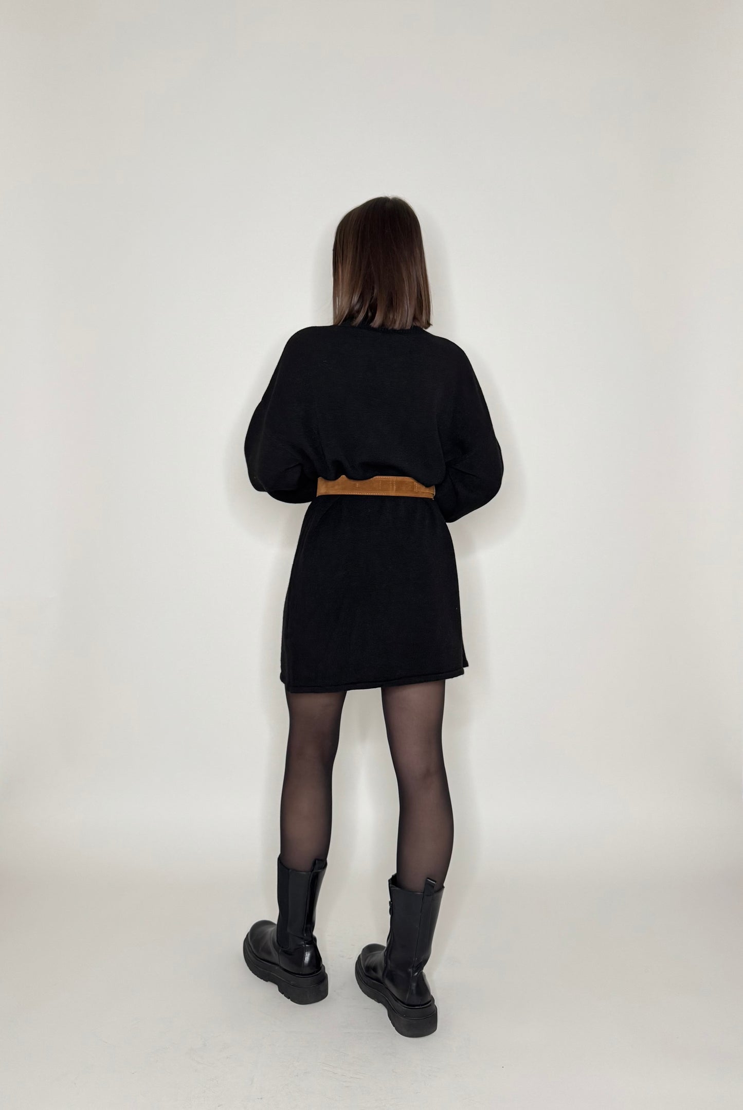 Abito calda viscosa collo alto