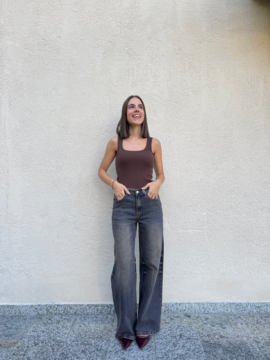 Jeans Wideleg Sabbiato Mon Amour