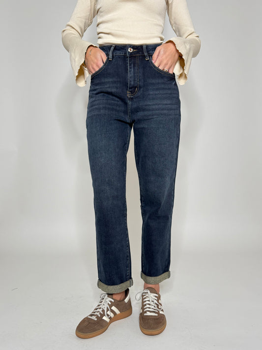 Jeans mon fit blu scuro