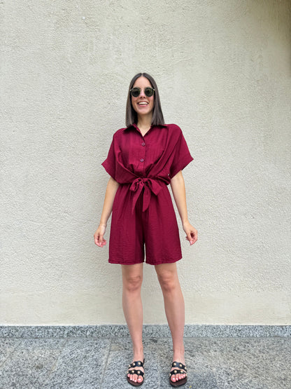 Tuta intera "Amalia" Bordeaux