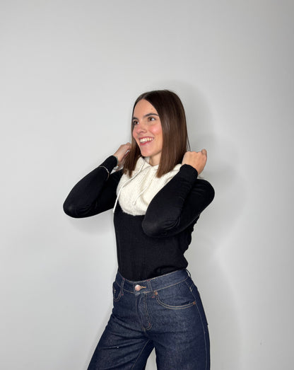 Balaclava in calda viscosa panna