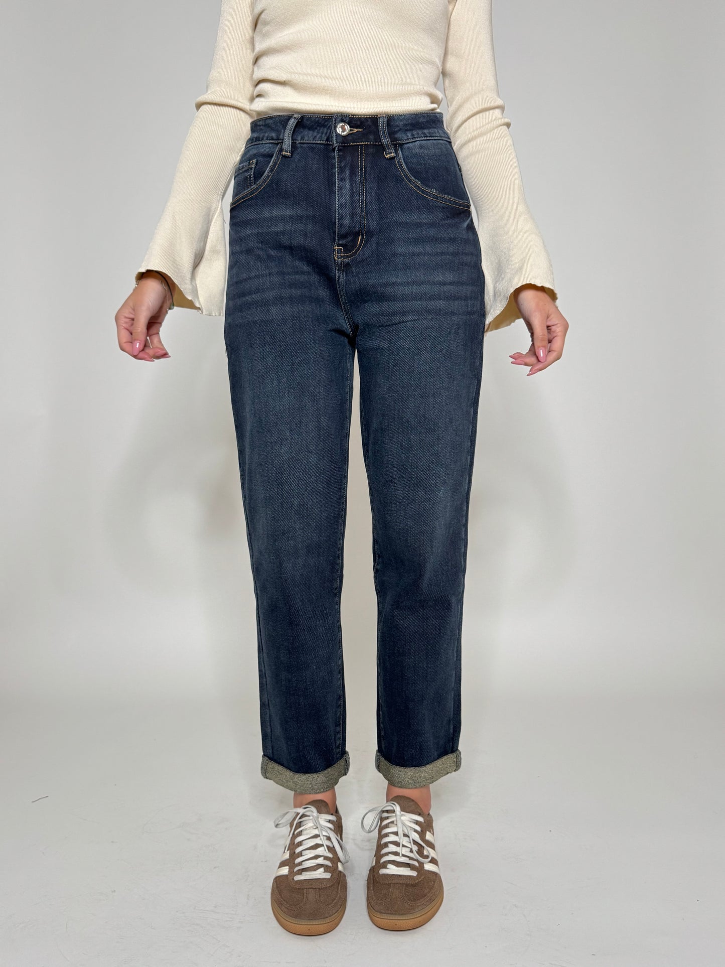 Jeans mon fit blu scuro