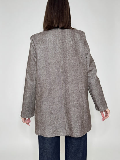 Giacca cappotto con patch Moro