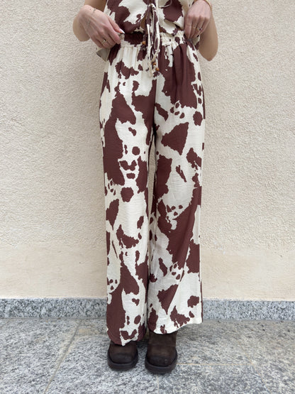 Pantalone cow print