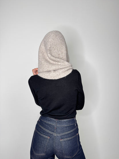 Balaclava in calda viscosa tortora