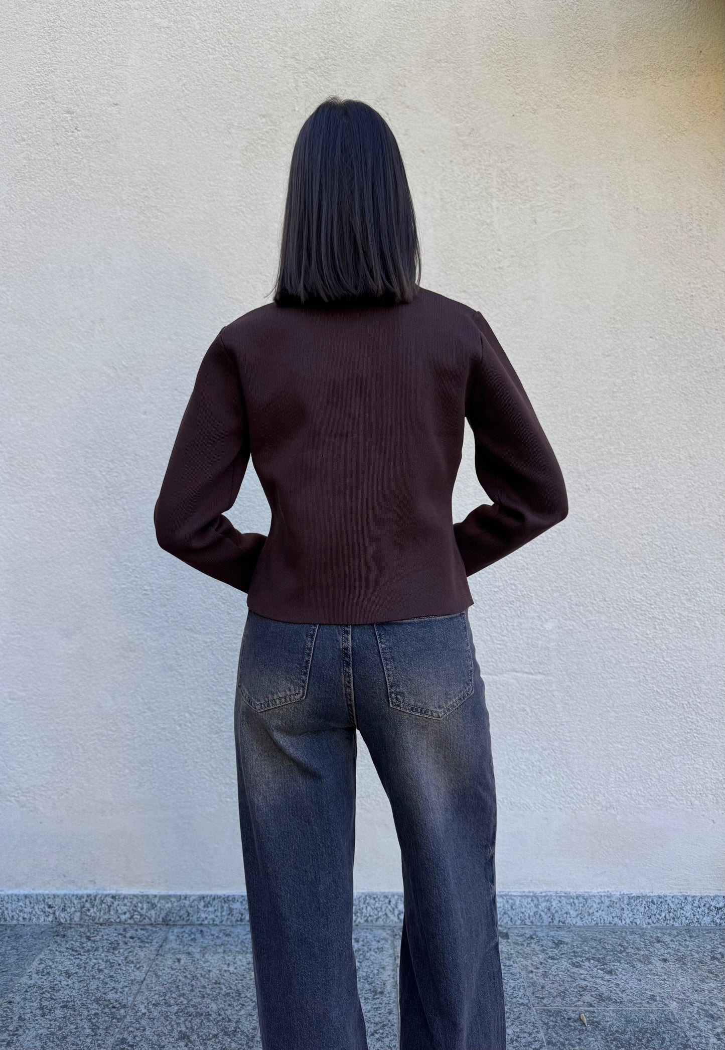 Cardigan gioiello cioccolato