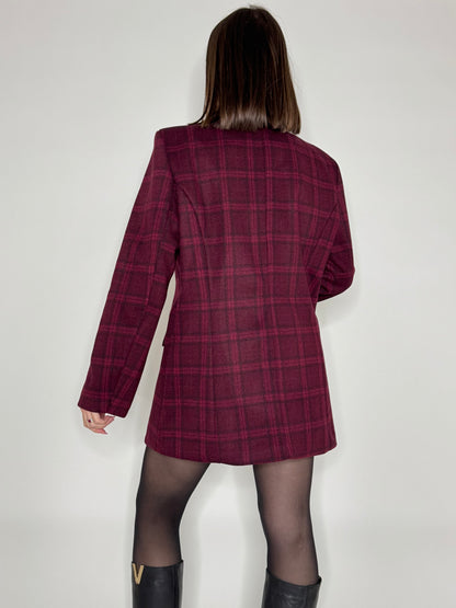 Giacca scozzese Borgogna