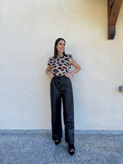 Pantalone in ecopelle