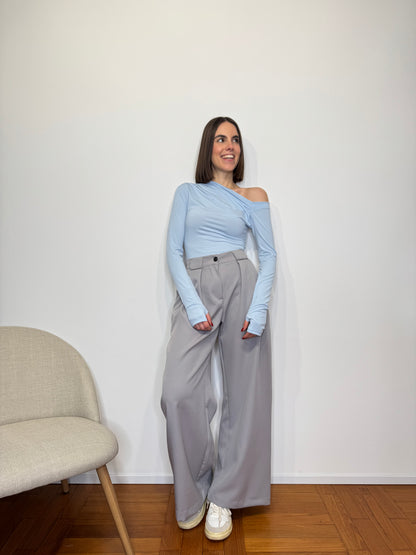 Pantalone "Flora" Grigio Perla