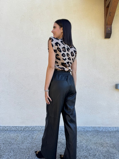 Pantalone in ecopelle