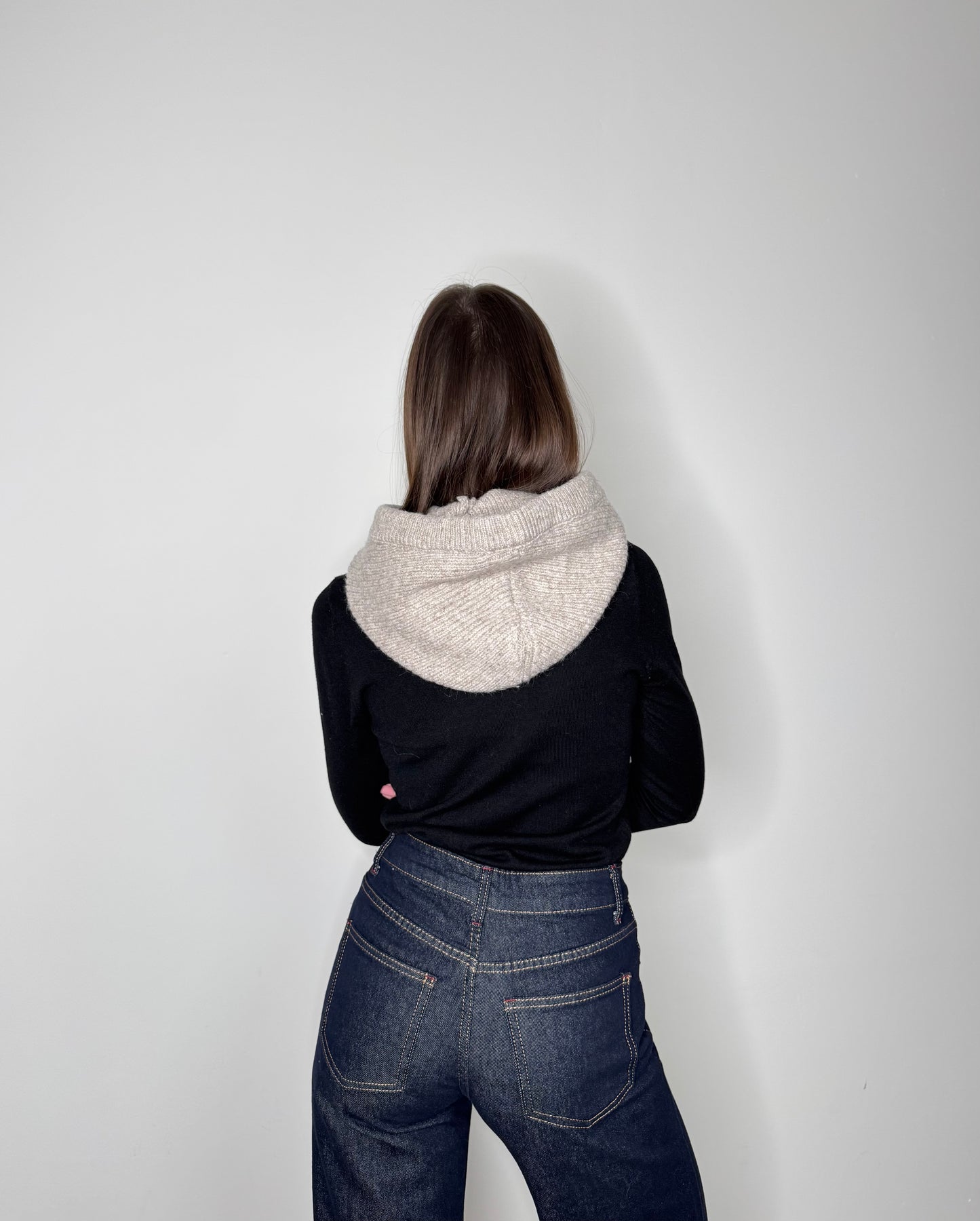 Balaclava in calda viscosa tortora