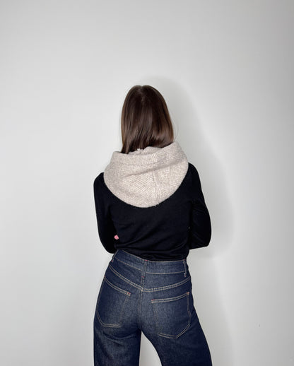 Balaclava in calda viscosa tortora