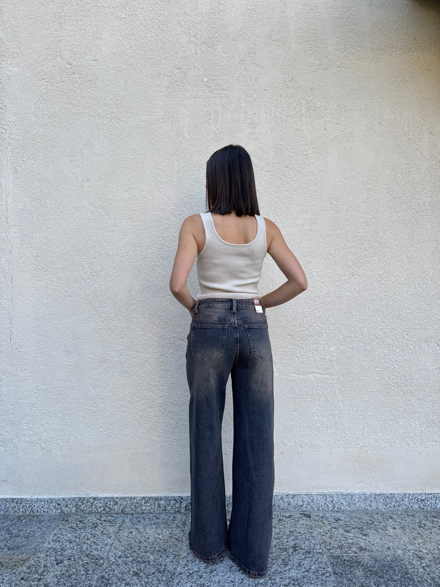 Jeans Wideleg Sabbiato Mon Amour