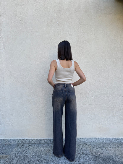 Jeans Wideleg Sabbiato Mon Amour