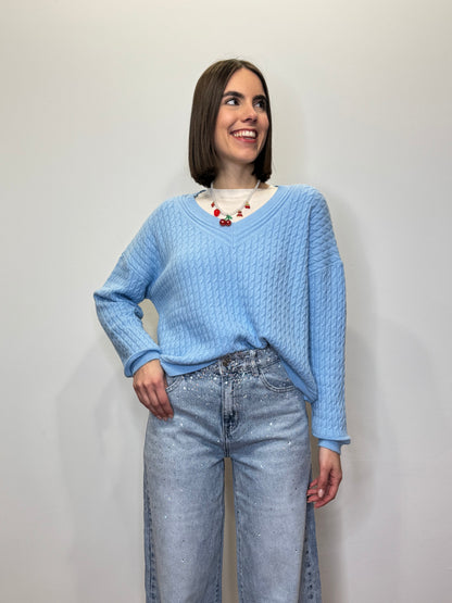 Pull "Primavera" Celeste
