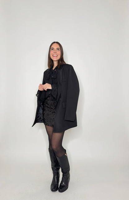 Gonna mini pailletes nero