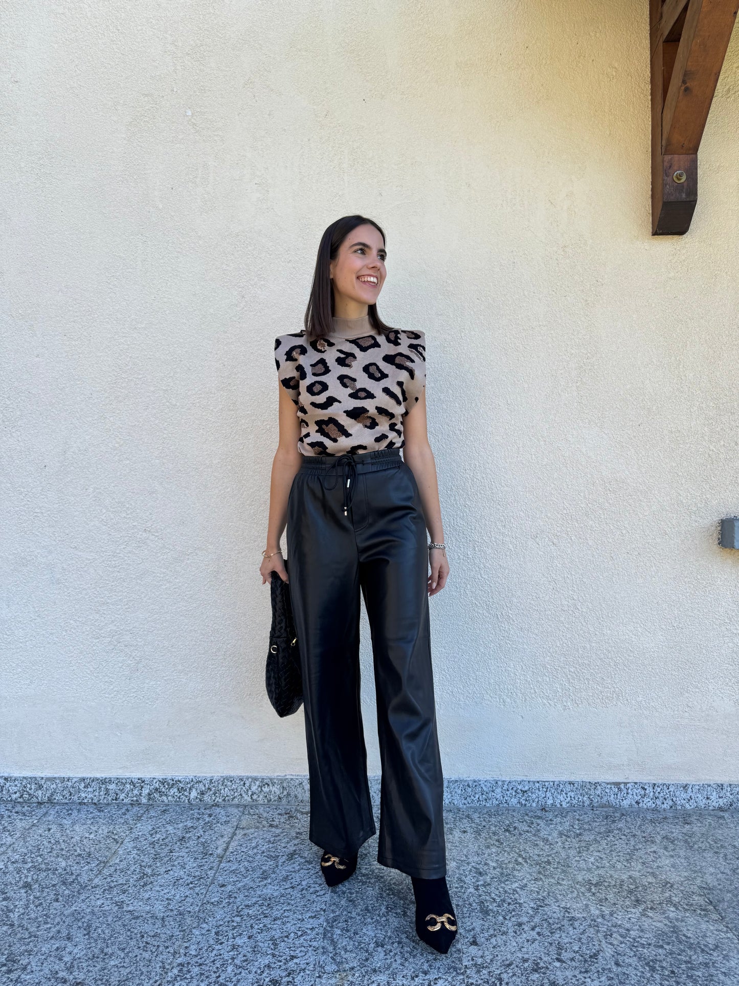 Pantalone in ecopelle