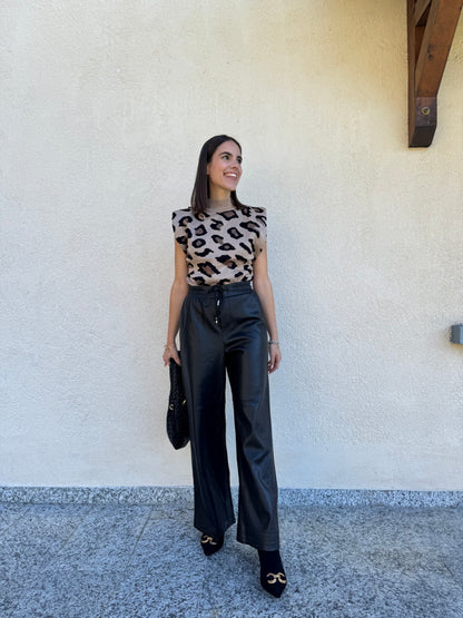 Pantalone in ecopelle